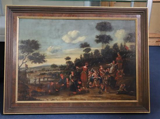 17th century Dutch School Biblical scene 21.5 x 30.5in.
